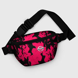 Поясная сумка Nissan fire pink, цвет: 3D-принт — фото 2