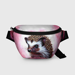 Поясная сумка Ежик в розовом свете, цвет: 3D-принт