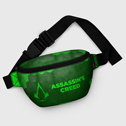 Поясная сумка Assassins Creed - green gradient по-горизонтали, цвет: 3D-принт — фото 2