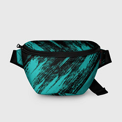 Поясная сумка The color is black and light blue