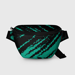 Поясная сумка The color is black and turquoise