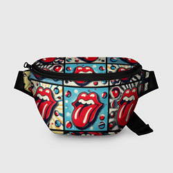 Поясная сумка Rolling Stones logo - pop art, цвет: 3D-принт