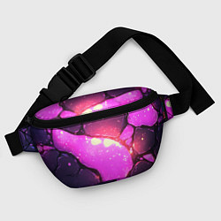 Поясная сумка Розовая текстура разлом плит, цвет: 3D-принт — фото 2