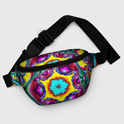 Поясная сумка Абстракция узор фракталы, цвет: 3D-принт — фото 2