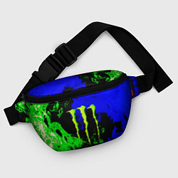 Поясная сумка Monster energy кислотный огонь, цвет: 3D-принт — фото 2