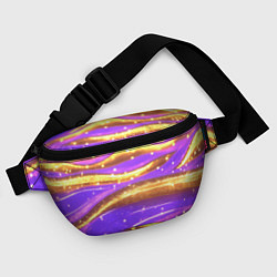 Поясная сумка Блестящая волнистая текстура, цвет: 3D-принт — фото 2