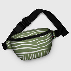 Поясная сумка Полоски зеленой зебры, цвет: 3D-принт — фото 2
