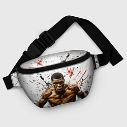 Поясная сумка Мухаммед Али на белом, цвет: 3D-принт — фото 2