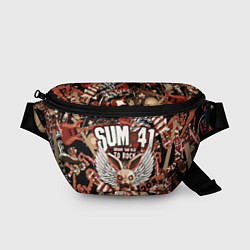 Поясная сумка Sum 41 на фоне кролика и гитар