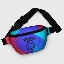 Поясная сумка Nirvana жидкие краски, цвет: 3D-принт — фото 2