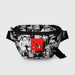 Поясная сумка Dota черно белые персонажи