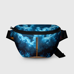 Поясная сумка Бейсбольная бита в синем дыму