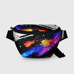 Поясная сумка Разноцветные блестящие кляксы - текстура, цвет: 3D-принт