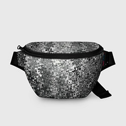 Поясная сумка Чёрно-белый абстрактная текстура, цвет: 3D-принт