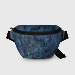 Поясная сумка Абстракция - dark blue sea stone, цвет: 3D-принт