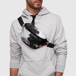 Поясная сумка Камень для кёрлинга в черном дыму, цвет: 3D-принт — фото 2