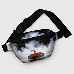 Поясная сумка Кёрлинг и белый дым, цвет: 3D-принт — фото 2