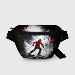 Поясная сумка Лыжник в движении, цвет: 3D-принт