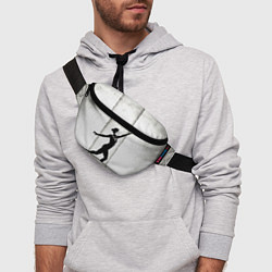 Поясная сумка Фигуристка на сером, цвет: 3D-принт — фото 2