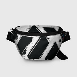 Поясная сумка Color black white