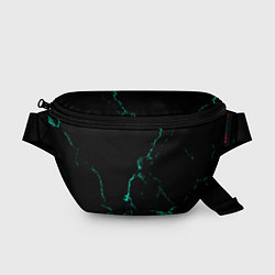 Поясная сумка Color black turquoise