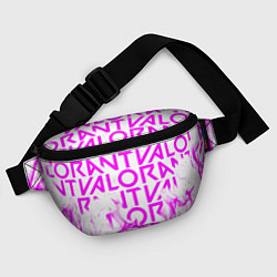 Поясная сумка Valorant розовый огонь, цвет: 3D-принт — фото 2