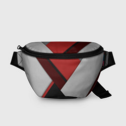 Поясная сумка Color black red grey, цвет: 3D-принт