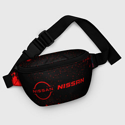 Поясная сумка Nissan - red gradient по-горизонтали, цвет: 3D-принт — фото 2