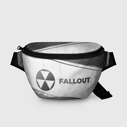 Поясная сумка Fallout - white gradient по-горизонтали