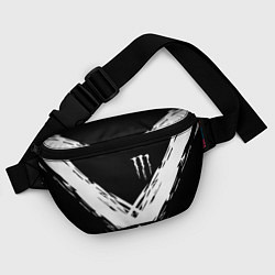 Поясная сумка Monster energy белые полосы, цвет: 3D-принт — фото 2