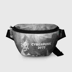Поясная сумка Cyberpunk 2077 - grey gradient по-горизонтали