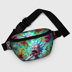 Поясная сумка Crazy Rick Sanchez among the monsters ai art fanta, цвет: 3D-принт — фото 2
