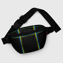 Поясная сумка Neon yellow blue, цвет: 3D-принт — фото 2