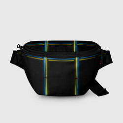 Поясная сумка Neon yellow blue, цвет: 3D-принт