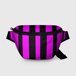 Поясная сумка Color black pink lines