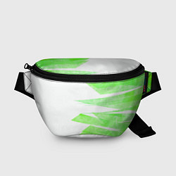 Поясная сумка Color white light green stripes