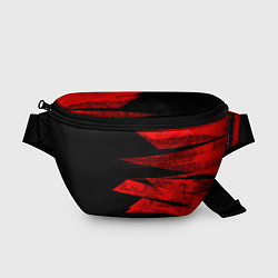 Поясная сумка Color red black strip, цвет: 3D-принт