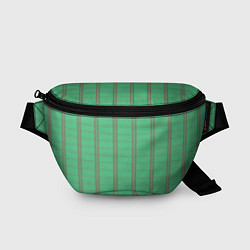 Поясная сумка Color green cage brown stripes, цвет: 3D-принт