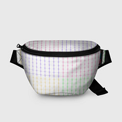 Поясная сумка Color white multicolored stripes