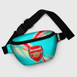 Поясная сумка Arsenal stripes, цвет: 3D-принт — фото 2