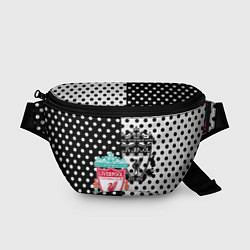 Поясная сумка Liverpool черно белые точки