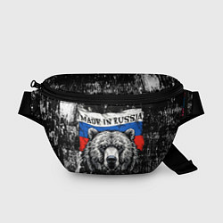 Поясная сумка Медведь на фоне Росийсского флага