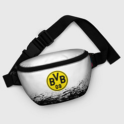 Поясная сумка Borussia черные краски штрихи, цвет: 3D-принт — фото 2