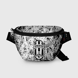 Поясная сумка Juventus черные краски штрихи