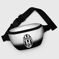 Поясная сумка Juventus черно белая геометрия, цвет: 3D-принт — фото 2