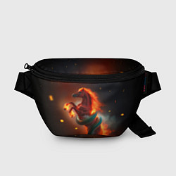 Поясная сумка Смена зелёной змеи на красную огненную лошадь, цвет: 3D-принт