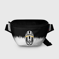 Поясная сумка Juventus черно белые краски текстура