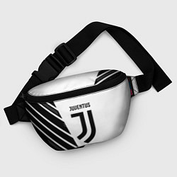 Поясная сумка Ювентус полосы геометрия текстура, цвет: 3D-принт — фото 2