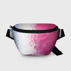 Поясная сумка Белый и розовый, цвет: 3D-принт
