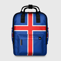 Рюкзак женский Флаг Исландии, цвет: 3D-принт